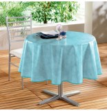 Nappe cristal ronde - d 160 cm - pvc - béton ciré - océan