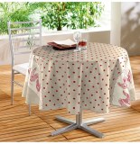 Nappe ronde - d 160 cm - pvc - belle époque