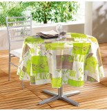Nappe ronde - d 160 cm - pvc - herbal
