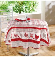 Nappe ronde - d 160 cm - pvc - poussins