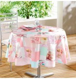 Nappe ronde - d 160 cm - pvc - delicia