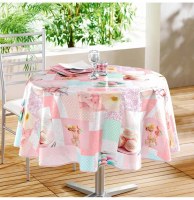 Nappe ronde - d 160 cm - pvc - delicia