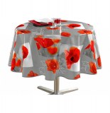 Nappe ronde - d 160 cm - pvc - matinale - gris