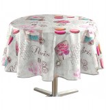 Nappe ronde - d 160 cm - pvc - sweet paris