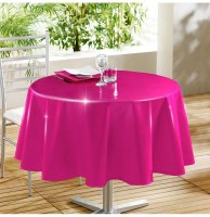 Nappe ronde - d 160 cm - laqué - fuchsia