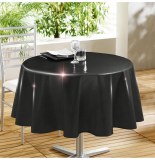 Nappe ronde - d 160 cm - laqué - noir