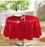 Nappe ronde - d 160 cm - laqué - rouge