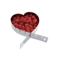 Cadre à patisserie réglable en forme de coeur