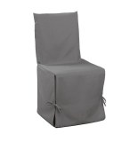 Housse de chaise à nouettes - 50 x 50 x 50 cm - essentiel - gris