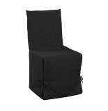 Housse de chaise à nouettes - 50 x 50 x 50 cm - essentiel - noir