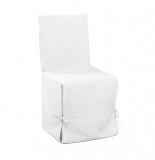 Housse de chaise à nouettes - 50 x 50 x 50 cm - essentiel - blanc