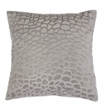 Housse de coussin - 40 x 40 cm - imitation fourrure - tanzania - gris