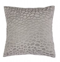 Housse de coussin - 40 x 40 cm - imitation fourrure - tanzania - gris
