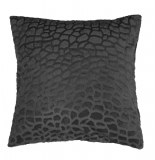 Housse de coussin - 40 x 40 cm - imitation fourrure - tanzania - anthr