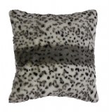 Housse de coussin - 40 x 40 cm - imitation fourrure - hyène