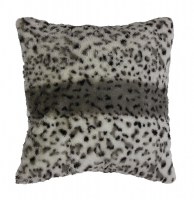 Housse de coussin - 40 x 40 cm - imitation fourrure - hyène