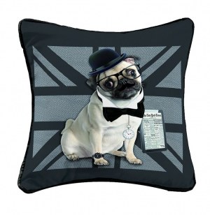 Housse de coussin - 40 x 40 cm - gentleman