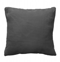 Housse de coussin - 40 x 40 cm - flanelle - anthracite