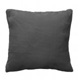 Housse de coussin - 40 x 40 cm - flanelle - anthracite