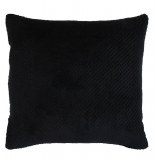 Housse de coussin - 40 x 40 cm - jacquard - calinou - noir