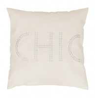 Housse de coussin - 40 x 40 cm - sequin - strass naturel