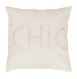 Housse de coussin - 40 x 40 cm - sequin - strass naturel