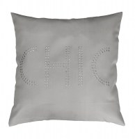 Housse de coussin - 40 x 40 cm - sequin - strass gris