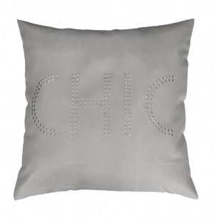 Housse de coussin - 40 x 40 cm - sequin - strass gris