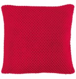Housse de coussin - 40 x 40 cm - jacquard - rouge