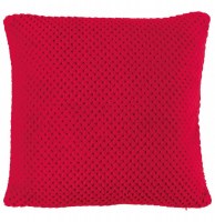 Housse de coussin - 40 x 40 cm - jacquard - rouge