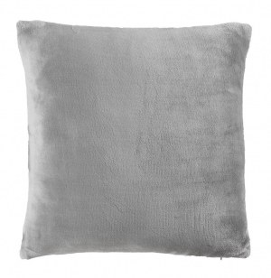 Housse de coussin - 40 x 40 cm - flanelle - gris