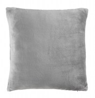 Housse de coussin - 40 x 40 cm - flanelle - gris