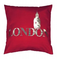 Housse de coussin - 40 x 40 cm - london - rouge