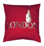 Housse de coussin - 40 x 40 cm - london - rouge