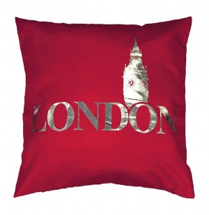Housse de coussin - 40 x 40 cm - london - rouge
