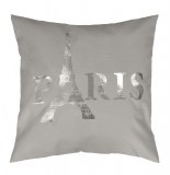 Housse de coussin - 40 x 40 cm - eiffel - gris