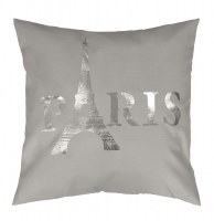 Housse de coussin - 40 x 40 cm - eiffel - gris