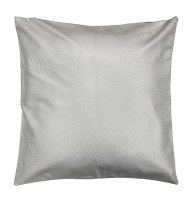 Housse de coussin - 40 x 40 cm - pu uni - argent