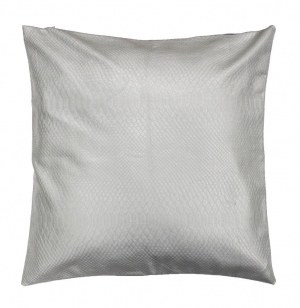 Housse de coussin - 40 x 40 cm - pu uni - argent