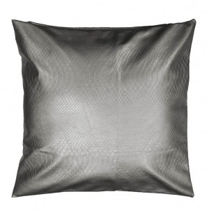 Housse de coussin - 40 x 40 cm - pu uni - gris