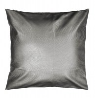 Housse de coussin - 40 x 40 cm - pu uni - gris