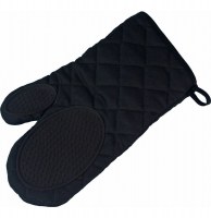 Gant de cuisine avec protection silicone - cuistot - noir