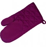 Gant de cuisine avec protection silicone - cuistot - prune