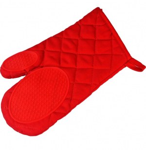 Gant de cuisine avec protection silicone - cuistot - rouge