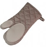 Gant de cuisine avec protection silicone - cuistot - taupe