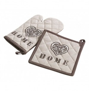 Gant de cuisine et manique - 100% coton - esprit d'antan