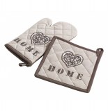 Gant de cuisine et manique - 100% coton - esprit d'antan