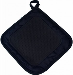 Manique avec protection en silicone - cuistot - noir