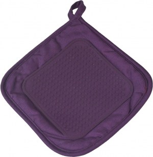 Manique avec protection en silicone - cuistot - prune