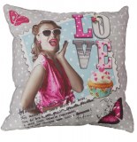 Coussin micorfibre - 40 x 40 cm - love